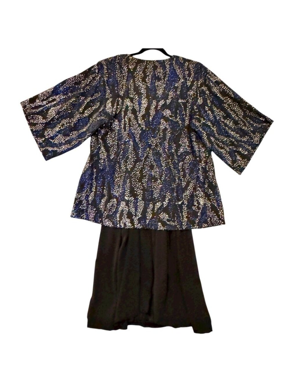 Evening Dress Women's 8 Strappy Black + Jacket by Pellini After 5 VTG 70's - Picture 2 of 16